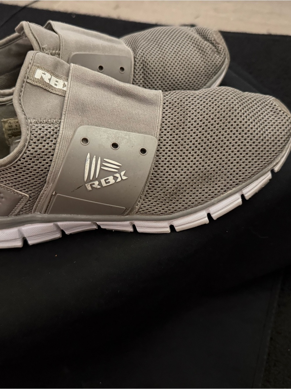RBX Men's Slip-On Athletic Sneakers in Gray with White Sole